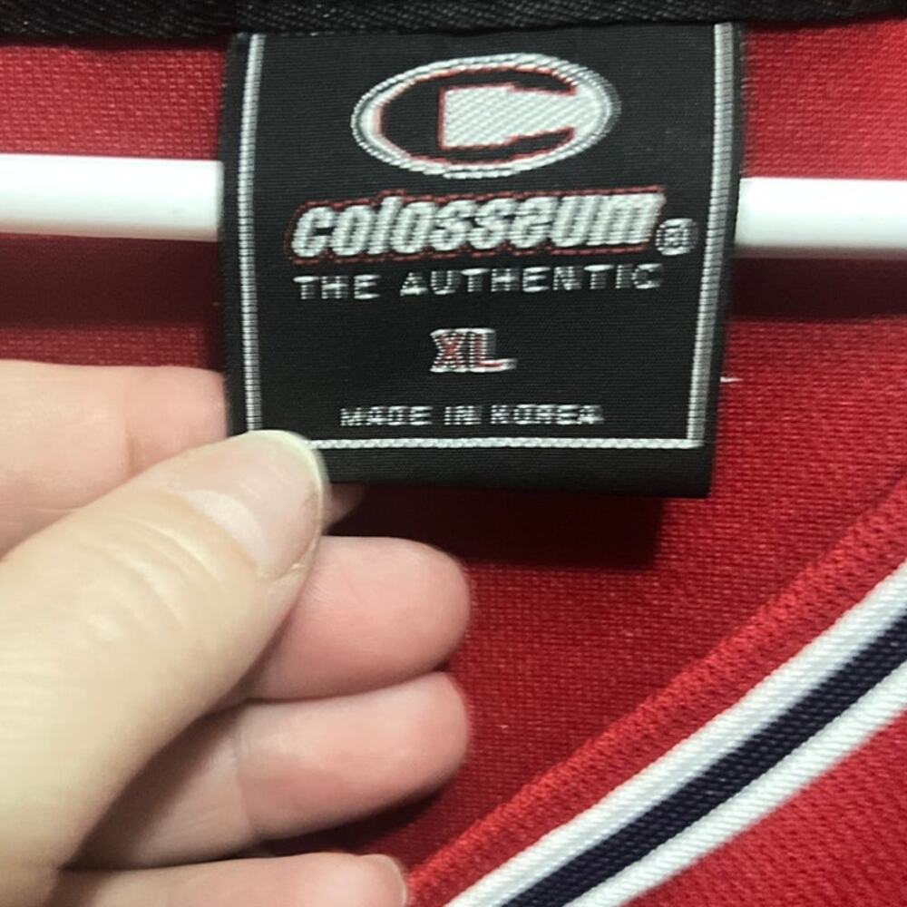 Vintage New York Xl Baseball Red Jersey By Colosseum Sports Rare View 2